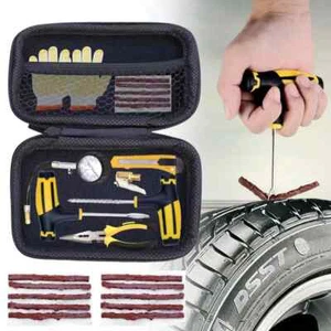 23pcs/42pcs Car Tire Repair Kit, Puncture Plug Tools Tyre Puncture Emergency - Picture 1 of 17