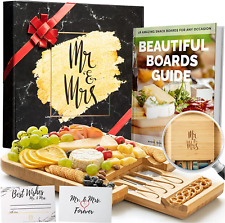 Mr and Mrs Cheese Board - Perfect Christmas Gifts for Couples, Wedding Gifts for