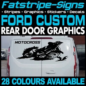 passend für FORD TRANSIT CUSTOM MOTOCROSS RACE CAMPER VAN AUFKLEBER GRAFIK AUFKLEBER ST - Bild 1 von 2