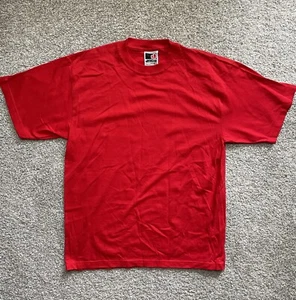 vintage jnco t shirt Plain Red Made In USA Size L - Picture 1 of 8