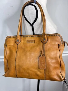 Old Trend Leather Shoulder Bag Purse Tote Handbag Bag Studs Studded Large - Picture 1 of 17