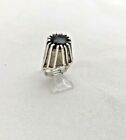 Sterling Silver .925 Hand Made 10Mm High Set Jet Ring Sz 5.5