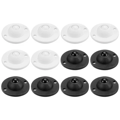 12x Kleber Mini Laufräder Drehbar Universal Lenkrolle 360 Drehbare(Weiß Schwarz) - Bild 1 von 4