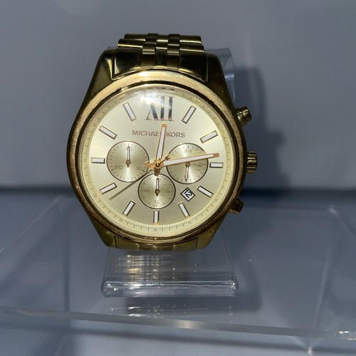 Orologio Cronografo Michael Kors MK8281 Oro Batteria Nuova Funzionante