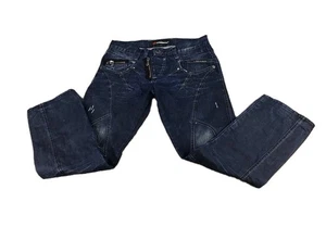Pantalones de mezclilla Cipo & Baxx para hombre talla 31x32 (33"Wx29"L) azul oscuro lavado con ácido cremallera desgastada - Imagen 1 de 21