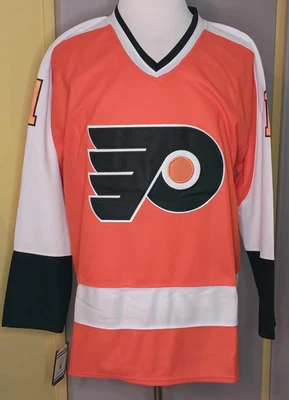 Camiseta deportiva Bernie Parent Philadelphia Flyers naranja "1970-1972 retroceso" CCM NHL Foto 1 de 2