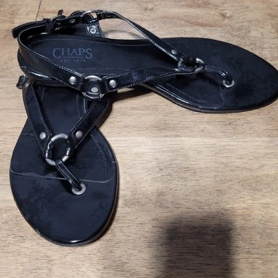 Sandalias de pescador Chaps negras talla 9/10. T6 Foto 1 de 3