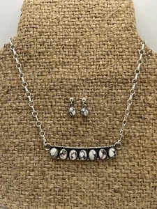 Wildpferd STERLINGSILBER HALSKETTE OHRRINGE SET Navajo Avin Joe S2821 - Bild 1 von 3