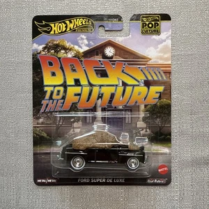 2025 HW HOT WHEELS POP CULTURE FORD SEDAN SUPER DE LUXE BACK TO THE FUTURE BLACK - Picture 1 of 4