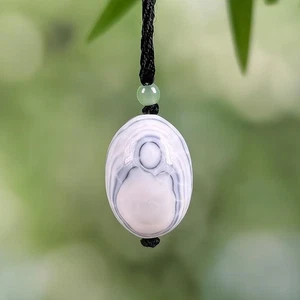 Regalo de Navidad China Mongolia Interior Gobi Ojo Ágata Áspera Espécimen Colgante - Imagen 1 de 2