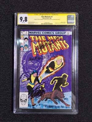 New Mutants #1 CGC 9.8 1983 Signed by Stan Lee Chris Claremont & Bob Mcleod - Image 1 of 3
