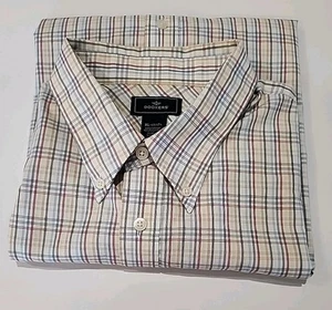 Dockers Shirt Size XL Mens Button Up Blue Red Checked Short Sleeve No Wrinkle  - Picture 1 of 10