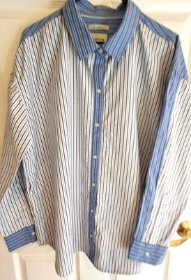 Scotch & Soda Camisa Hombre Rayas Talla. L manga larga ribete azul Foto 1 de 4