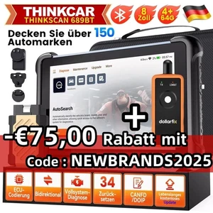 ThinkScan 689BT KFZ OBD2 Diagnosegerät ALLE System 34 Reset Scanner Canfd &Doip - Bild 1 von 24