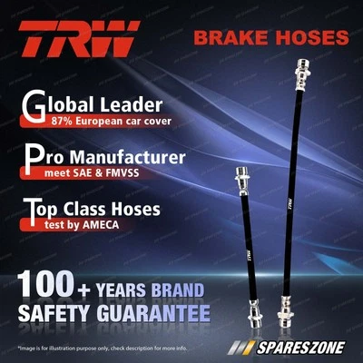 2 x TRW Rear Axle Brake Hoses for Mercedes-Benz Sprinter 2-T 3-T 4-T 5-T 3,5-T - image 1 of 2