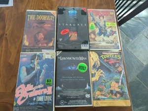 VHS Bundle X 6 Movies - The Doorway TMNT Cherry 2000 Stargate Lawnmower Man - Picture 1 of 7