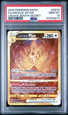 PSA 10 Arceus VSTAR (Secret) GG70/GG70 Crown Zenith PSA 10 Mint 2023 Graded Card - Image 1 of 2