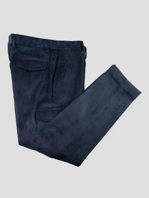 NUEVOS PANTALONES DE TERCIOPELO BARBA NAPOLI AZUL PL NYLON EA CARGO US 34 - EU 50 BP19 Foto 1 de 3