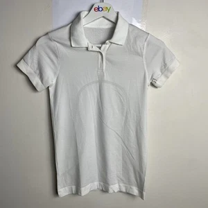 Lululemon Short Sleeve Polo Top Women's 4 CAN White Lightweight Athletic Active - Bild 1 von 12