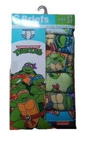 Teenage Mutant Ninja Turtles Boys Briefs Size 2T 3T - 6 Pack -FREE SHIPPING - Picture 1 of 2