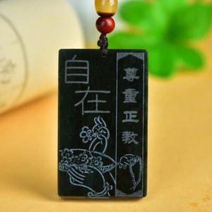 Chinese Hetian Gray Jade Hand Carving Buddhism Buddha's-hand Pendant - Picture 1 of 6
