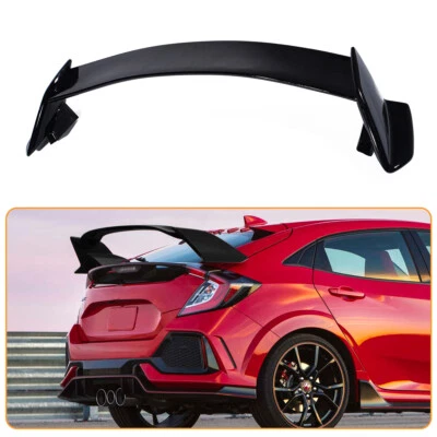 For 2016-2021 Honda Civic Hatchback Type-R Rear Trunk Spoiler Wing Glossy Black Foto 1 de 4