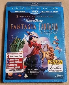 NEW Fantasia/Fantasia 2000 (Blu-ray/DVD Combo, 4-Disc Set) w/Slipcover SEALED - Bild 1 von 8