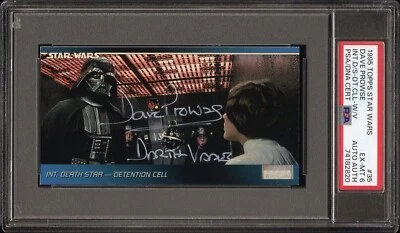 1995 STAR WARS Widevision DAVE PROWSE Signed DARTH VADER Detention Block PSA/DNA - Image 1 of 2