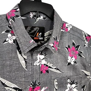 Camisa Amplify Hawaiano Estampado Tropical Hombre Talla L Informal Mangas Cortas Botones - Imagen 1 de 9