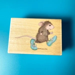 Big Foot~Muzzy Jogging~House Mouse~Rubber Stamp~3" X 2"~Stampabilities HMGR1015 - Picture 1 of 7