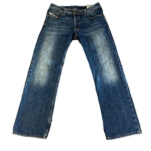 Diesel Mens Jeans Regular Straight Leg Blue Wash Button Fly 100% Cotton W34 L32 - Bild 1 von 14