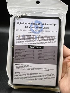 Lightdow Photography Guides And Tips Dslr Cheat Sheet Cards Quick Reference Gu.. - Picture 1 of 1