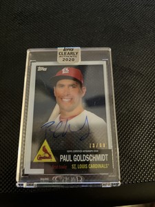 PAUL GOLDSCHMIDT 2020 Topps Clearly Authentic #RA-PG Reimagined AUTO /99