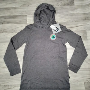 T-shirt Quicksilver The Art maglietta ragazzo taglia 12 grigia con cappuccio manica lunga grigia nuova con etichetta - Foto 1 di 11