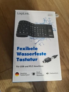 LogiLink Flexible Silikon-Tastatur - Schwarz, Deutsch  - Bild 1 von 1