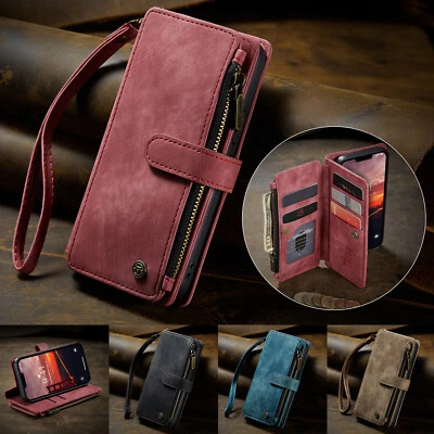 For Samsung Galaxy A Series PU Leather Zipper Wallet Card Phone Case Stand Cover - Image 1 of 4