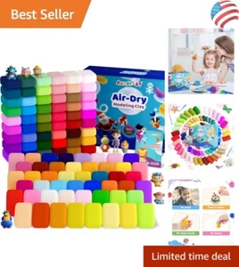102 Colors Air Dry Clay Kit - Non-Sticky Modeling Clay for Crafty Kids - Picture 1 of 8