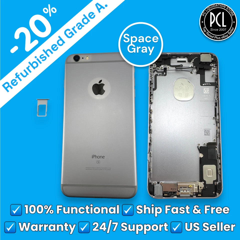 ✅ Carcasa trasera marco carcasa original iPhone 6s Plus A1634・gris espacial ✅ Foto 1 de 3