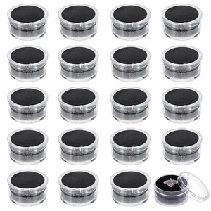 20 Pcs Round Stone Box Diamond Gemstone Display Case Containers with Lids - Picture 1 of 5