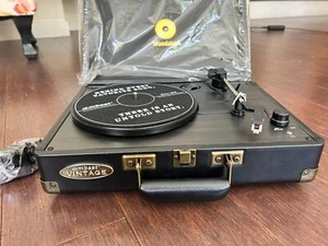 mbeat Woodstock Turntable Player - Black, Brand New with Tags Original Packaging - Picture 1 of 5