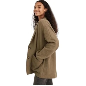 Madewell Lightspun Dorset Blazer Gaze Oversized Slouchy Herbst Autumn Grün XS - Bild 1 von 11