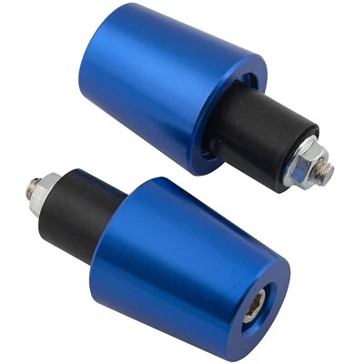 Set Bilancieri Contrappesi Stabilizzatori Manubrio Moto Scooter Alluminio Blu - Image 1 of 3