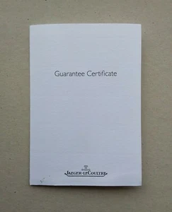 JAEGER LeCoultre Guarantee Warranty (Unwritten) with Dealer Stamp - Imagen 1 de 3