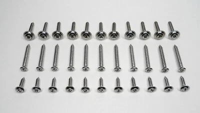 33 NEW CHROME RESTORATION SCREWS FOR OLD SCHOOL/CLASSIC GM CAR/TRUCK/WAGONS - Image 1 of 4
