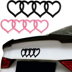 Black,Pink Rear Trunk Emblem  for Audi A3 A4 A5 A6 A8 TT R8 Q3 Q5 Q7