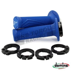 Domino Blue D-Lock Lock On Grips for Yamaha YZ 250F / 450F 2016-2021 - Picture 1 of 2