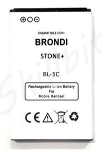 BATTERIA PER BRONDI STONE+ STONE PLUS BIGFP600AB NOK N70 BL-5C 1100 mAh NUOVA - Photo 1/3