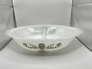 GLASBAKE VERDE MARGARITA LECHE VASO 10 PULGADAS DIVIDIDO J2352 CAZUELA / PLATO PARA SERVIR - Imagen 1 de 18