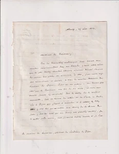 29-08- 1859. Autogrammbrief signiert. Lacordaire. Briefumschlag. Wachsstempel. Selten+ - Bild 1 von 4