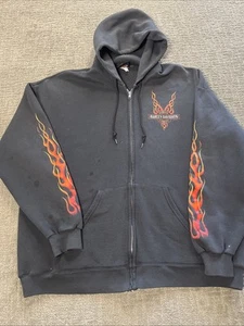 Sudadera con Capucha Harley Davidson De Colección 98 Manga Llama Para Hombre Grande Cape Cod Negra L-XL - Imagen 1 de 13